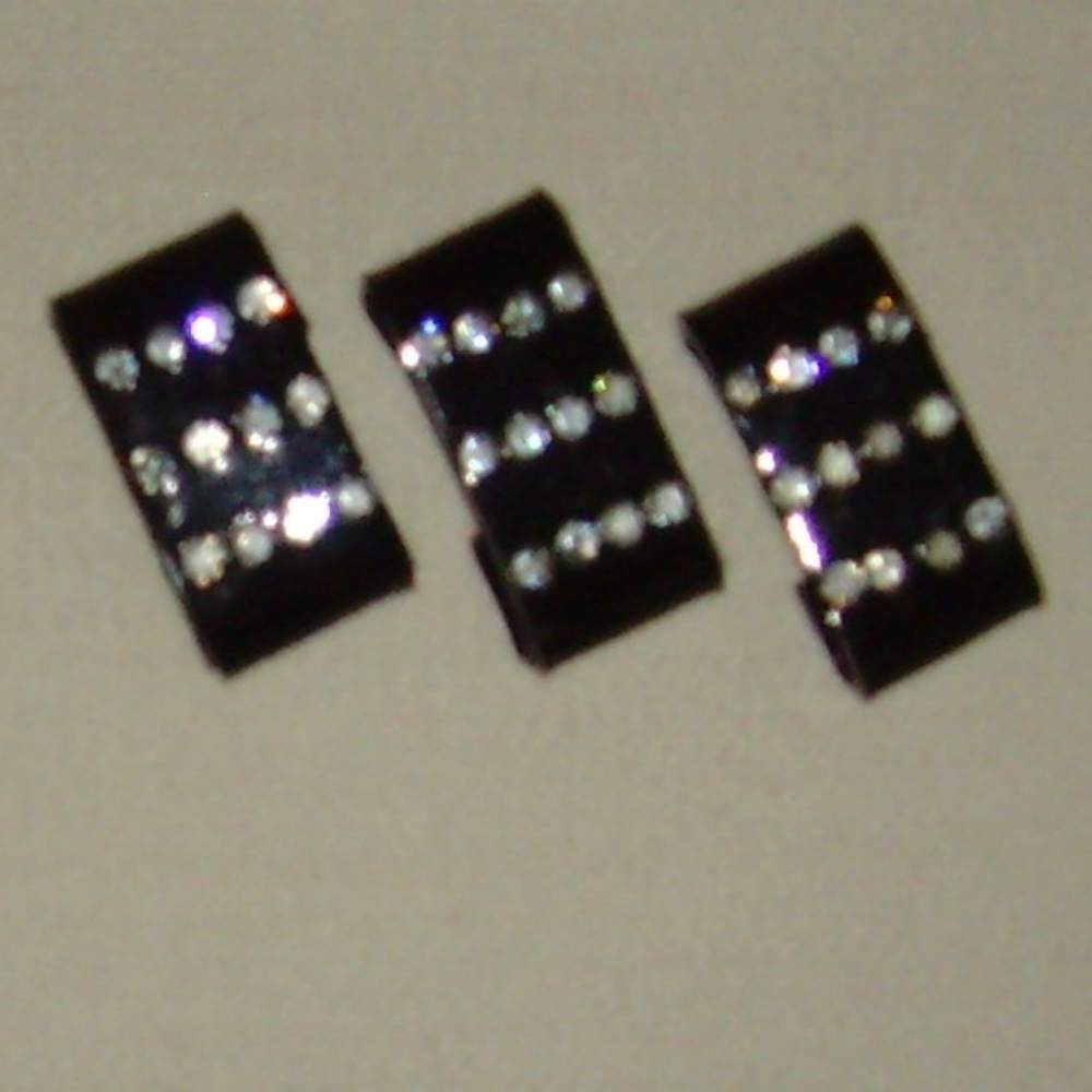 Lucite and Rhinestone Dress Adornments